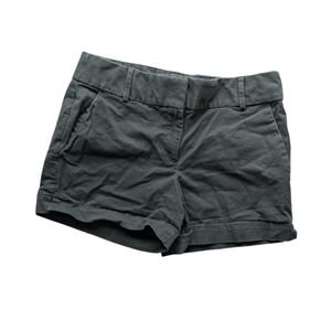 LOFT Olive Green Utility Chino Shorts Size 4 Soft Twill Mid-Rise Neutral